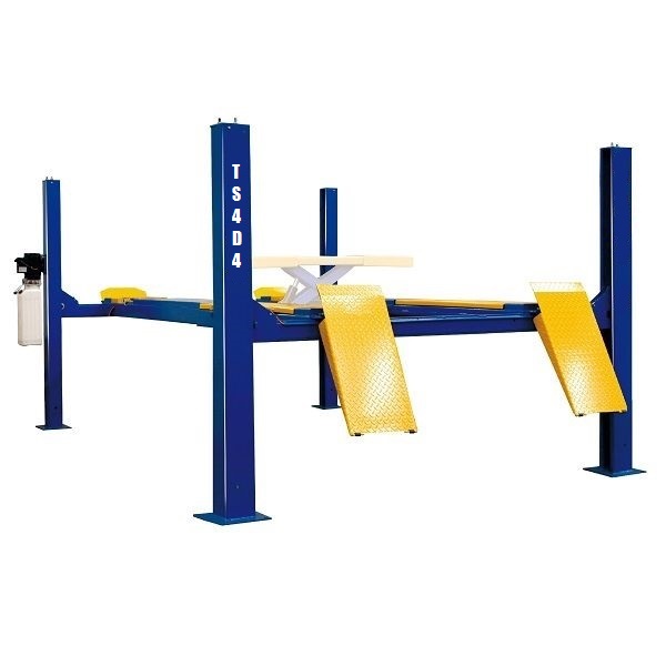 Подъемник четырехстоечный для слесарных работ 4 т, с траверсой 2 т TS4D-4