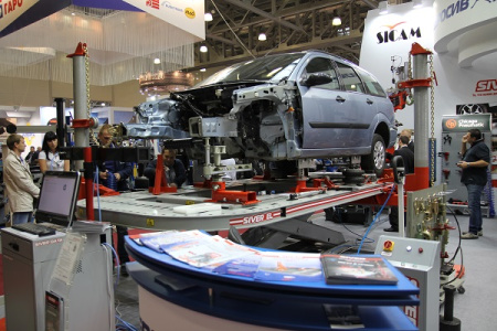 Кузовной стапель с встроенным ножничным подъемником SIVER ELM-210