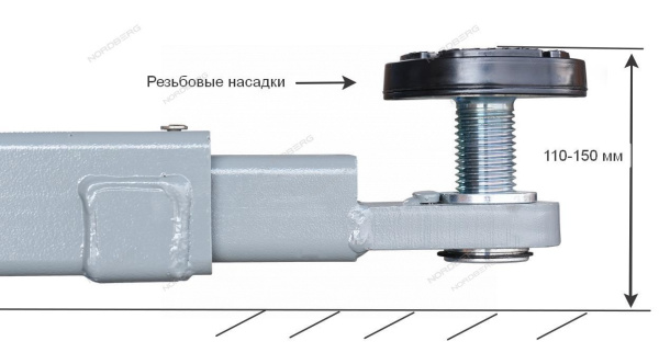 Подъемник 2х стоечный 4т с верхней синхронизацией N4121H-4T