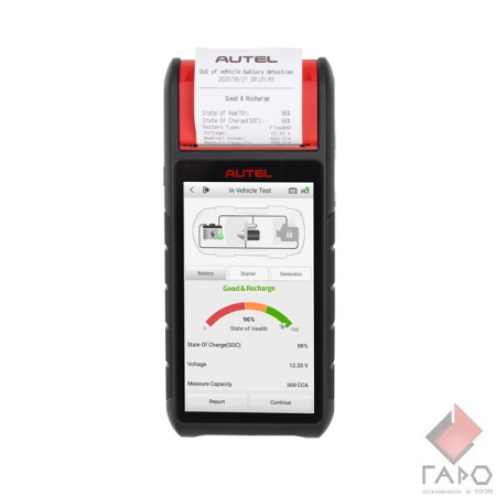 Тестер АКБ Autel MaxiBAS BT608, 3000 CCA, диаг. все марки, принтер