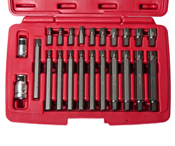 Набор бит 1/2" 3/8" RIBE RM5-RM14 2 держателя 23 предмета в кейсе JTC-5715