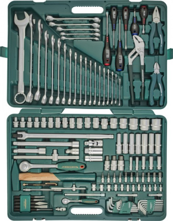 Набор инструмента универсальный 1/4", 1/2"DR, 128 предметов S04H524128S