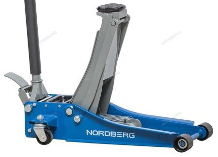 Домкрат низкопрофильный подкатной г/п 3 тонны NORDBERG N32032 (синий/серый)