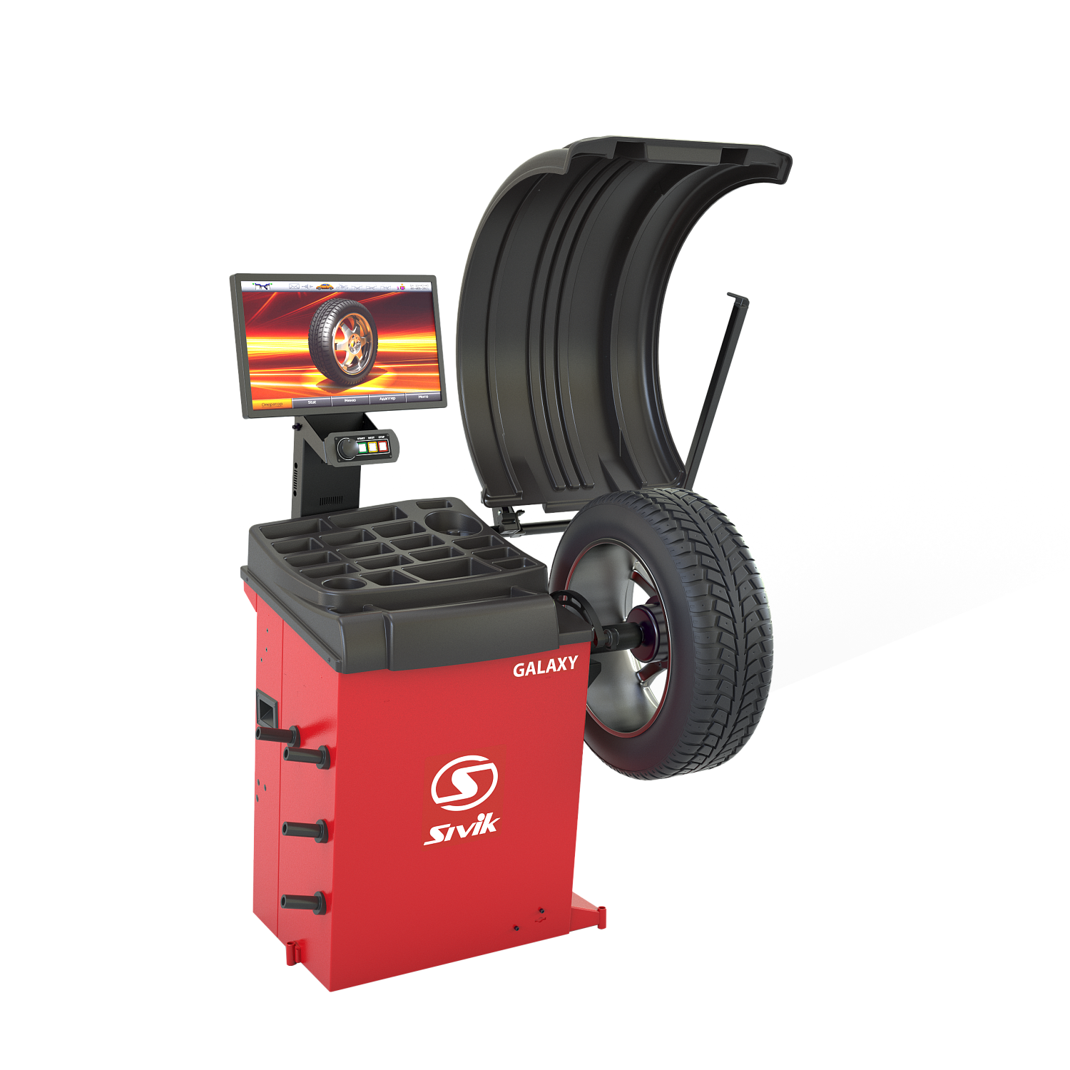 Стенд для балансировки колес GALAXY СБМП-60/3D