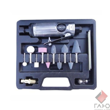 Пневмошлифмашинка с набором шарошек 1/4" (16 пр.) RT-1206K ROTAKE